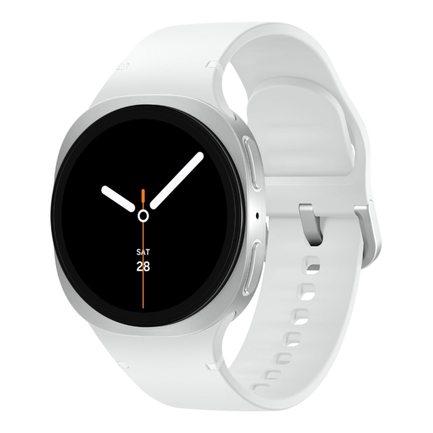 Samsung Galaxy Watch8 (40mm, Bluetooth, Silver) with 3nm Processor | Dual GPS | Sapphire Glass & Armor Aluminum | 5ATM & IP68 | BP, ECG, IHRN & Vascular Load Monitoring | Anti-oxidant Index