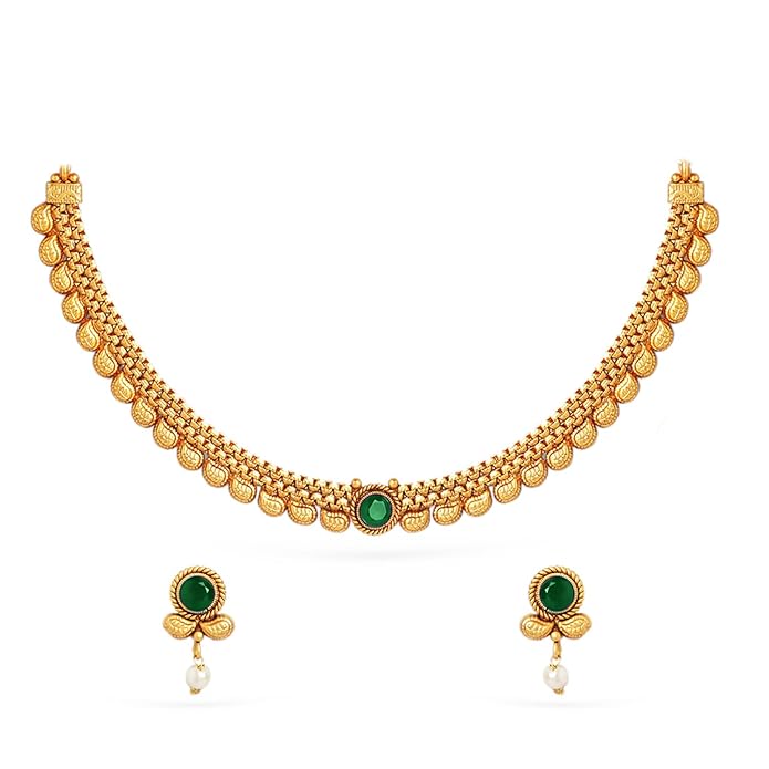 Rubans Gold Plated Necklace Set Traditional Statement Jewellery Gift for Women & Girls