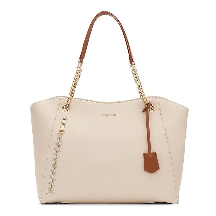 Miraggio Dakota Solid Structured Tote Bag for Women | For Office Use, Work | Fits Upto 16" Laptop | Stylish Handbag For Women
