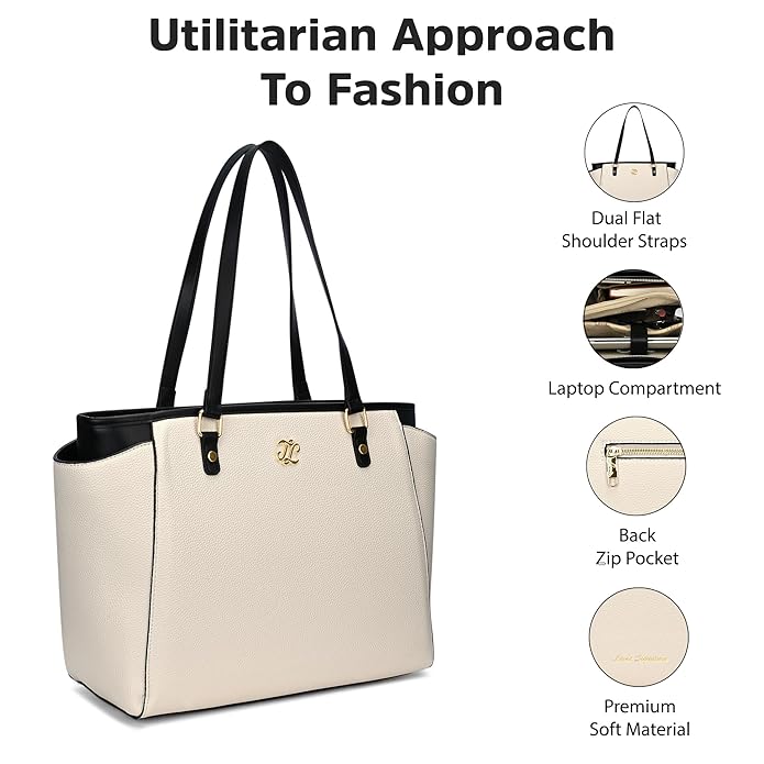 Lavie Signature Women's Lincoln Large Tote Laptop Bag | Tote Laptop Bag for Work | Ladies Purse | Stylish Shoulder Bag | Gift for Women