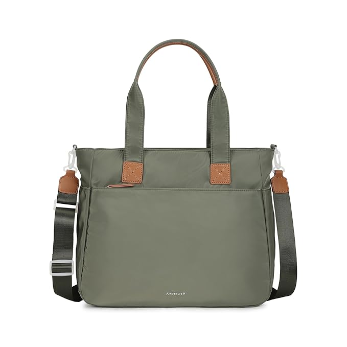 Fastrack Tote Vibe Women Laptop Tote | Nylon 15-Inch Padded Laptop Sleeve, Spacious Main Compartment with Organiser Pockets, Multiple External Quick-Access Pockets, Dual Webbing Handles