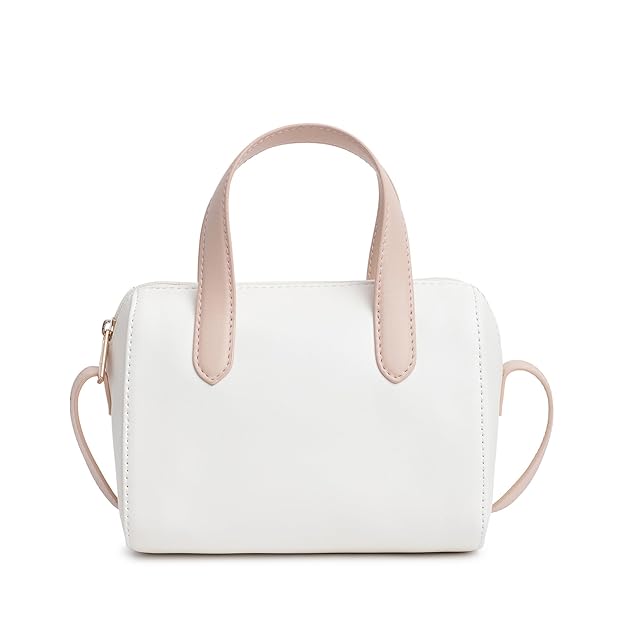 Fastrack Spacious Sling Bag for Girls | Stylish Crossbody Bag for Girls, Ladies, Women | Minimalistic Bag Made of Faux Leather (Powder Pink)