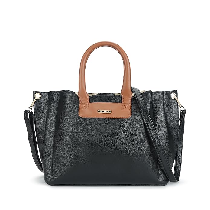 Fastrack Large Black Trendy Satchel Bag For Women