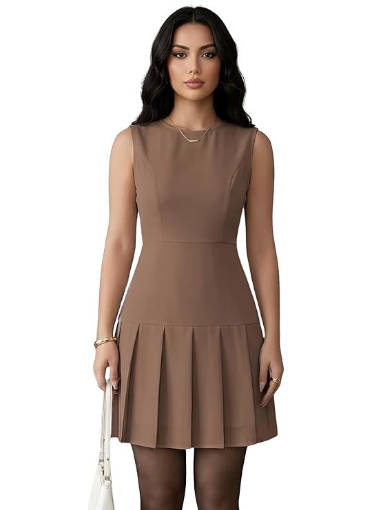 Leriya Fashion One Piece Mini Dress for Women | Western Stylish Midi Party Outfits Dress for Woman | Western Summer Mini Casual Wear for Beach Events, Date & Evening Look