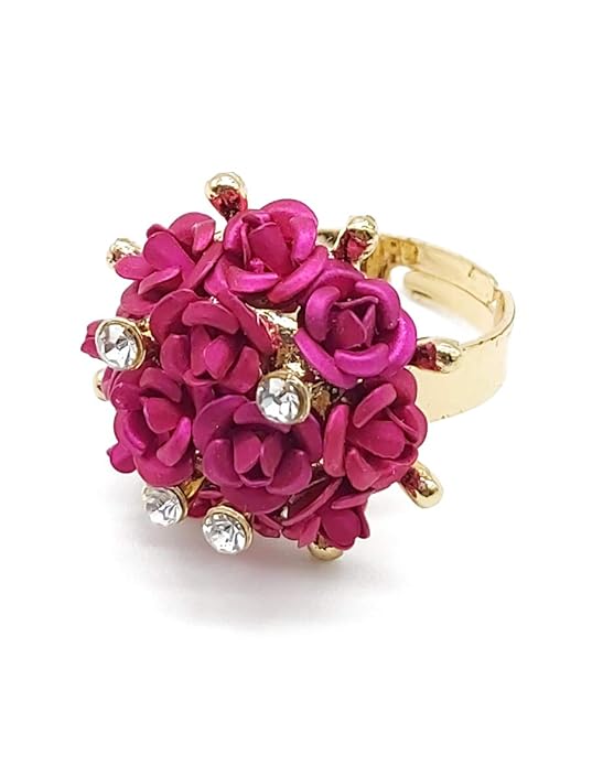 YouBella Valentine Jewellery for women Stylish Love Rose Ring for Women/Girls