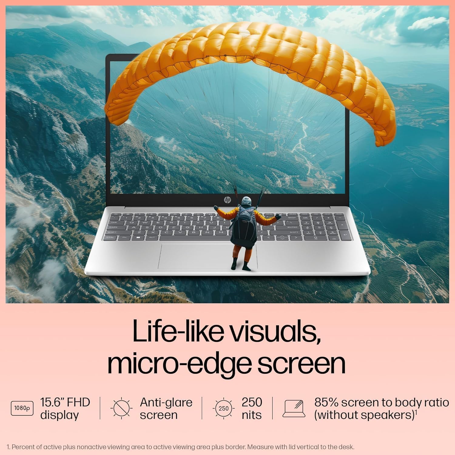 HP Professional 15 (2026), Intel (i3 14th Gen) Core 3 100U - (8 GB DDR5/512 GB SSD/Intel UHD Graphics/Windows 11 Pro) Thin & Light Business Laptop/15.6" FHD/Fingerprint/Silver/1.5kg/MS Office