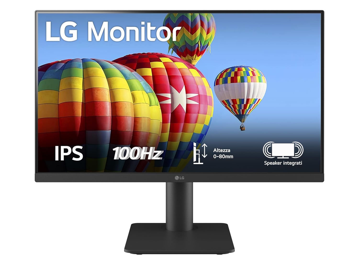 LG 27MS550-27 Inch IPS Full HD (1920 x 1080) Monitor, 5ms, 100Hz, HDMI X 2, in-Built Speaker, Tilt & Height Adjustable Stand, Virtual Borderless, Flicker Safe, Reader Mode,OnScreen Control- Black