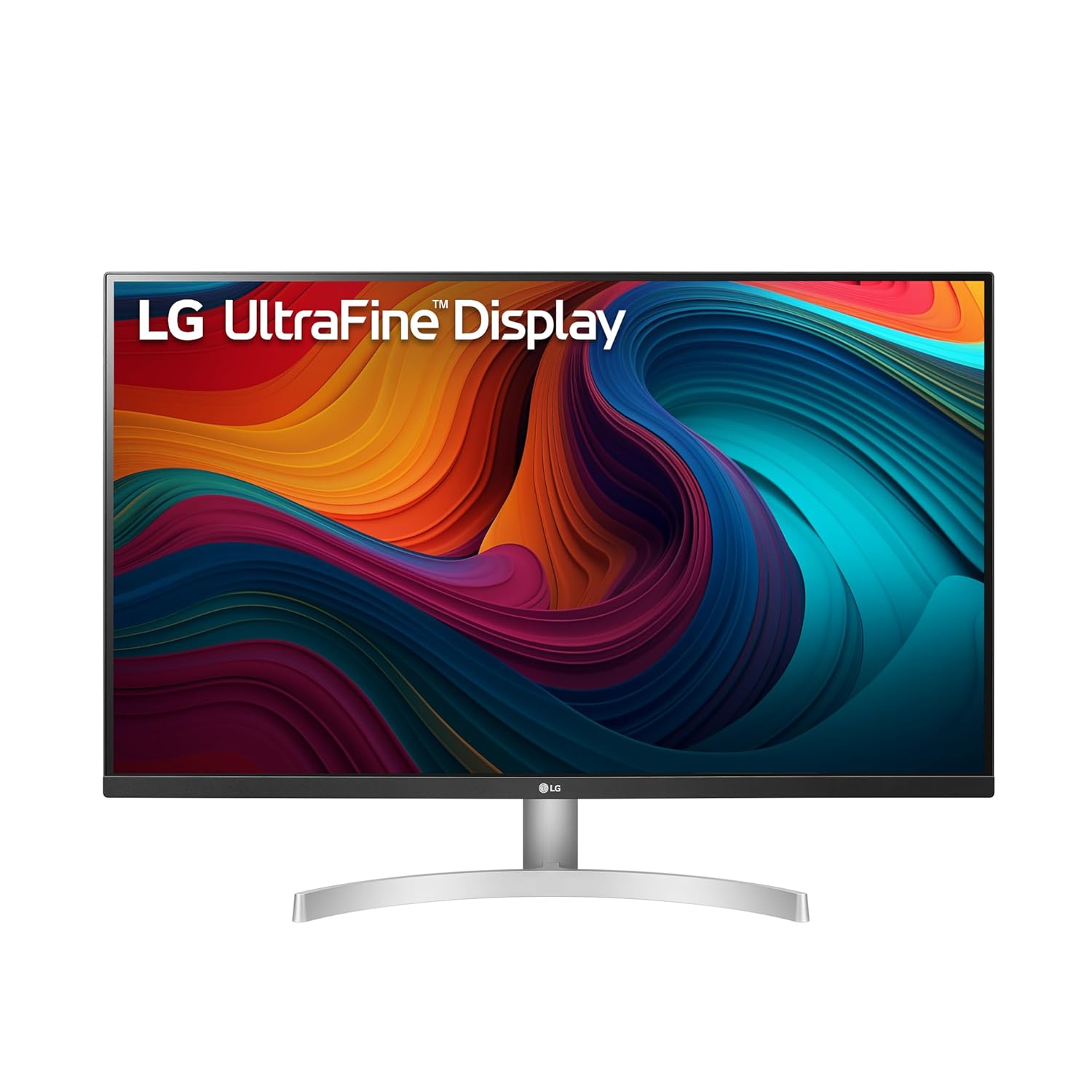 LG 32UN500-W Monitor 32" UHD (3840 x 2160) Display, AMD FreeSync, DCI-P3 90% Color Gamut, HDR10, Built-in Speakers, 3-Side Virtually Borderless Design - Silver/White