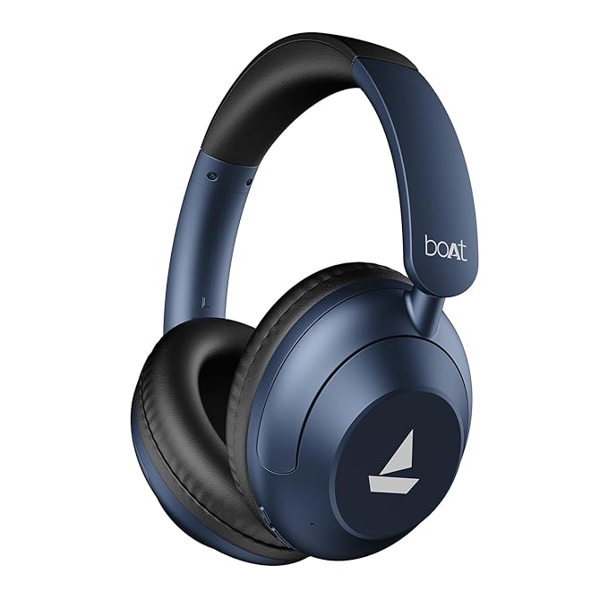 Boat Rockerz 650 Pro, Touch/Swipe Controls, Dolby Audio, 80Hrs Battery, 2Mics ENx, Fast Charge, App Support, Dual Pair, Bluetooth Over Ear Headphones with Mic(Starry Night)