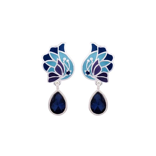 VOYLLA Womens Butterfly Dew Drop Pink Earrings