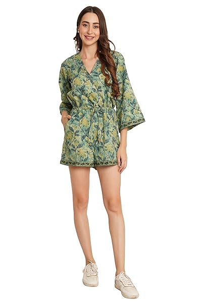 COTLAND Fashions Jaipuri Cotton Printed Playsuit for Women