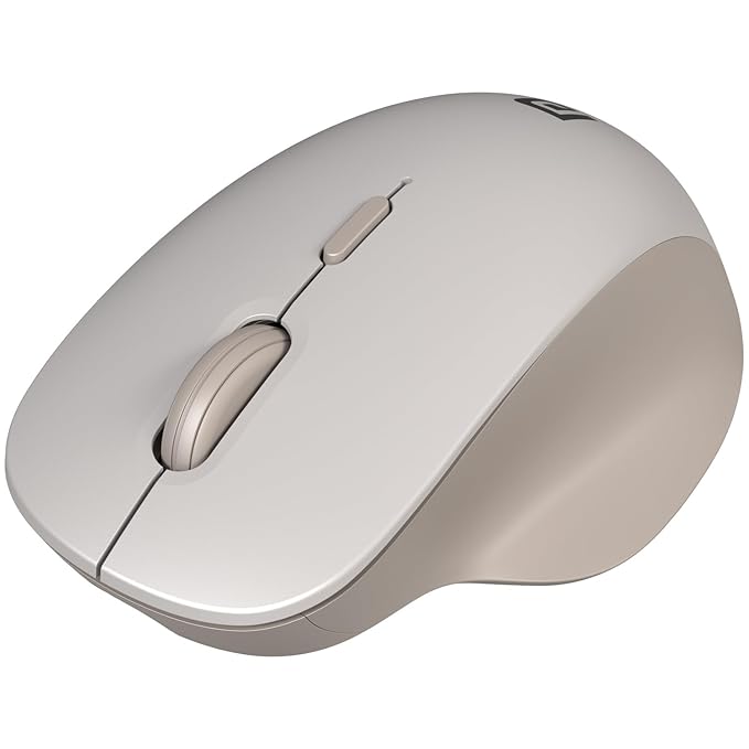Portronics ToadGo Wireless Rechargeable Bluetooth Mouse with Thumb Rest Support, (Bluetooth + 2.4 GHz) Connectivity, Rechargeable Battery, Adjustable Dpi, Noise-Free Clicking, Wide Compatibility