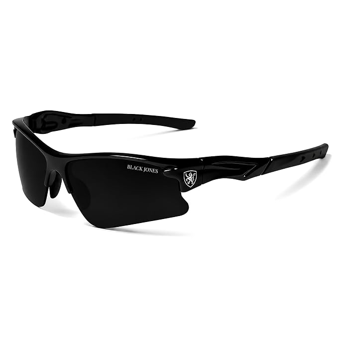 Black Jones Sports Sunglasses for men and women Cycling Mountain Travelling Cricket Trekking Baseball Fishing Cycling Running Golf Motorcycle Tac Glasses UV400