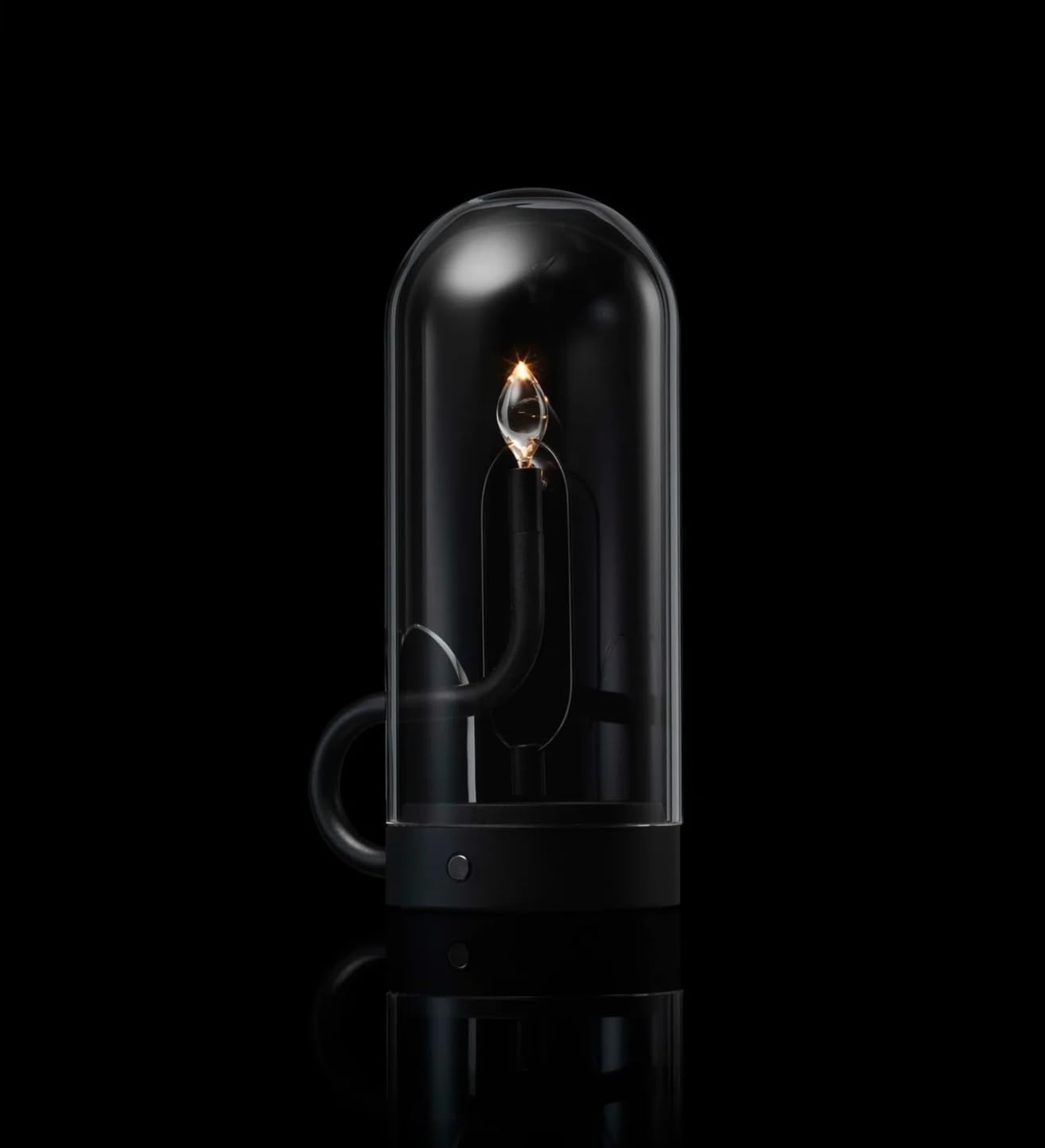 NYRWANA Table Lamp | 5200mAh Battery | Home Decor, Lamp, Lamps for Bedroom and Living Room, Stepless Dimming, 3 Colour Touch Control, USB-C Charging (Metal - Black)