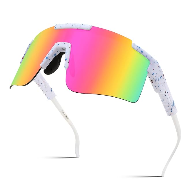 Karsaer Cycling Sports Sunglasses Wraparound Adjustable Legs Visor for Men Women Outdoor Shield E1005