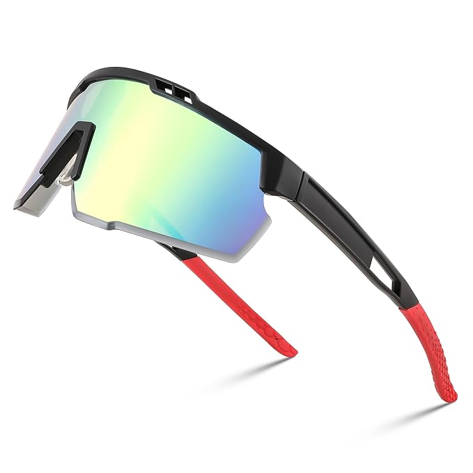 Karsaer Sports Sunglasses for Men and Women, UV400 Protection Cycling Sunglasses Golf Baseball Driving Fishing E1146
