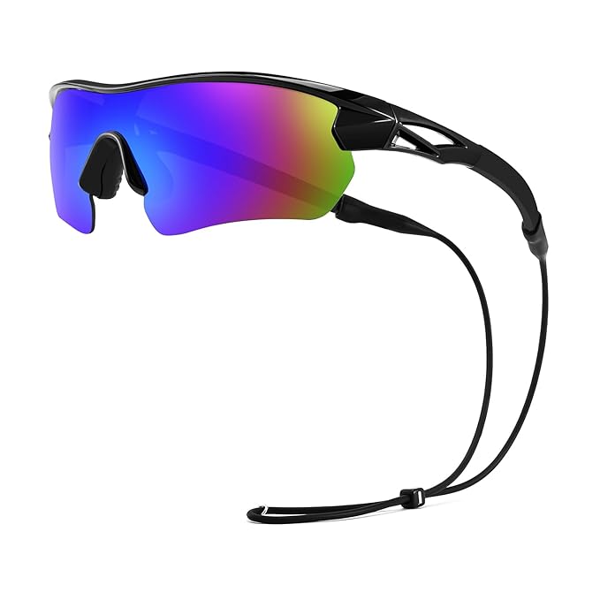 Karsaer Polarized TR90 Sports Cycling Sunglasses BMX, Running Golf Baseball
