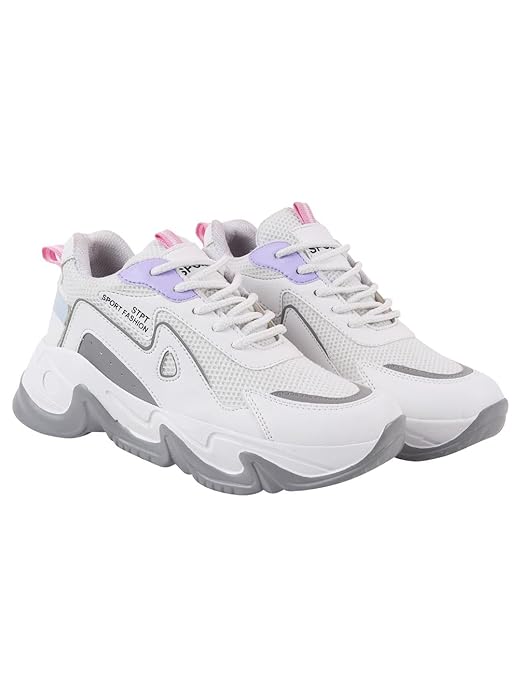 Shoetopia Women's Sneakers White /EU36 / UK3