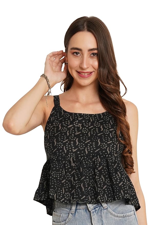 COTLAND Fashions Designer Pre-Shrunk Cotton Peplum Top for Women
