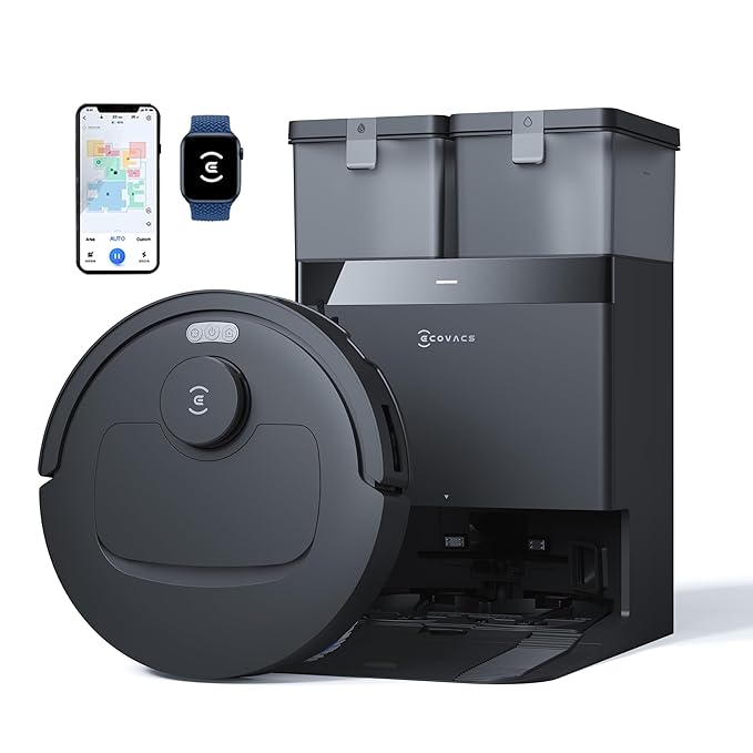 ECOVACS Deebot N50 PRO Omni 2 in 1 Robotic Vacuum Cleaner & Mop, 2026 New Launch 25000 Pa Suction, Self-Emptying Omni-Station, Zerotangle 3.0, Hot Air-Drying, Auto-Lift Mop On Carpet, Upto 300 Mins