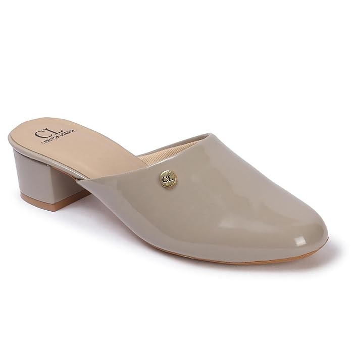 Carlton London Women Wine Stylish Slip-on Casual Wear, Party and Formal Wear Mule with Block Heels (36