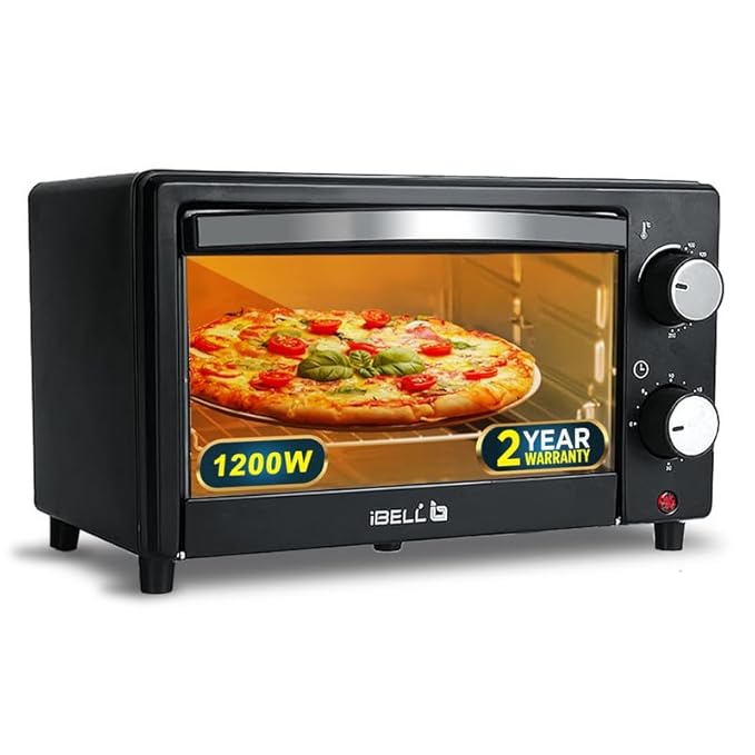 iBELL WAVE10 OTG Oven – 10L Compact Design, 1200W Power | Multi-Function Oven, Toaster & Griller with Adjustable Temperature and Timer Control