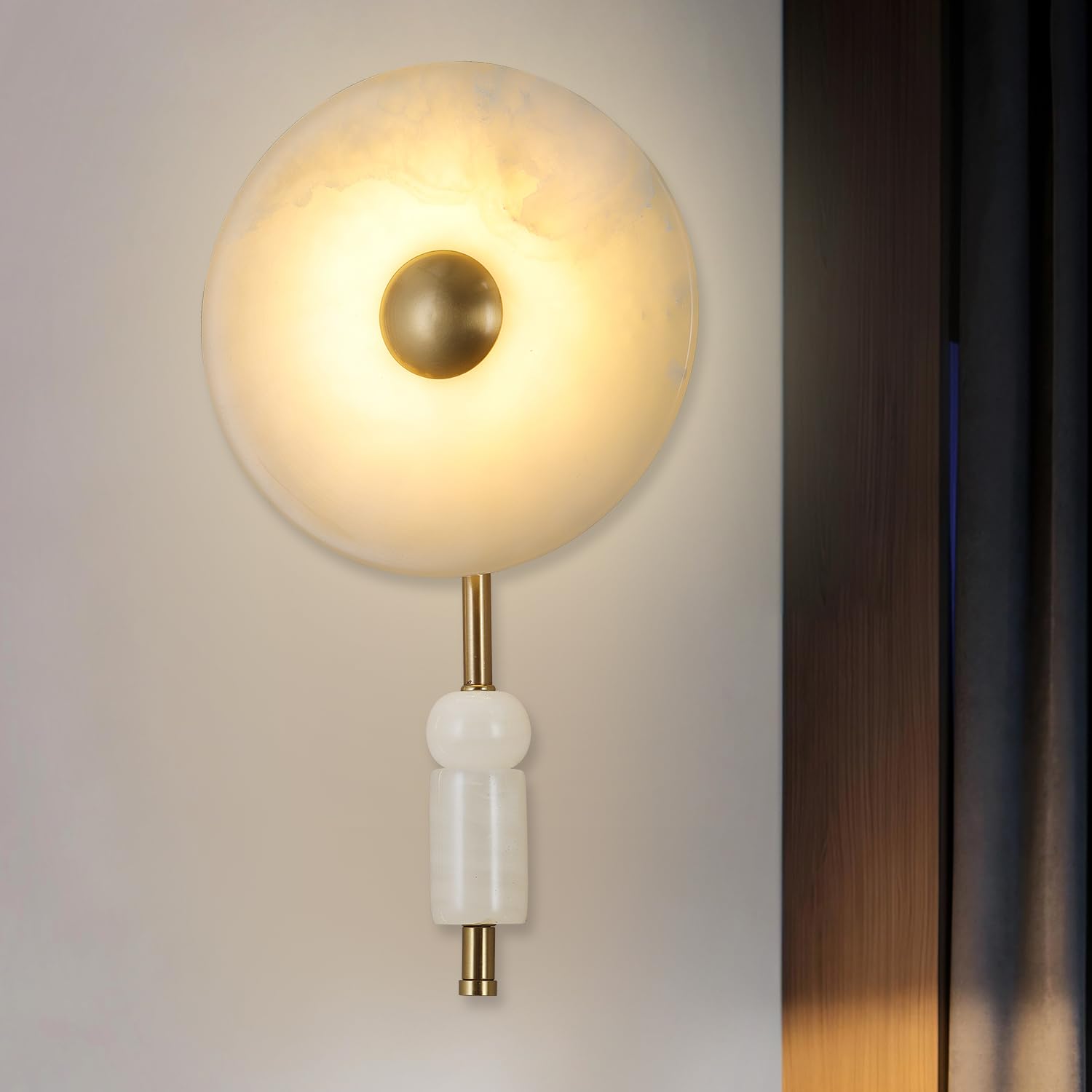 Smartway® Cerco 5 Watt Modern LED Wall Lamp with Marble | Wall Mounted Bedside Lamp | Fancy Decorative Wall Light for Living Room & Bedroom | 3 Light Modes | Modern Wall Lamp | 1-Year Warranty