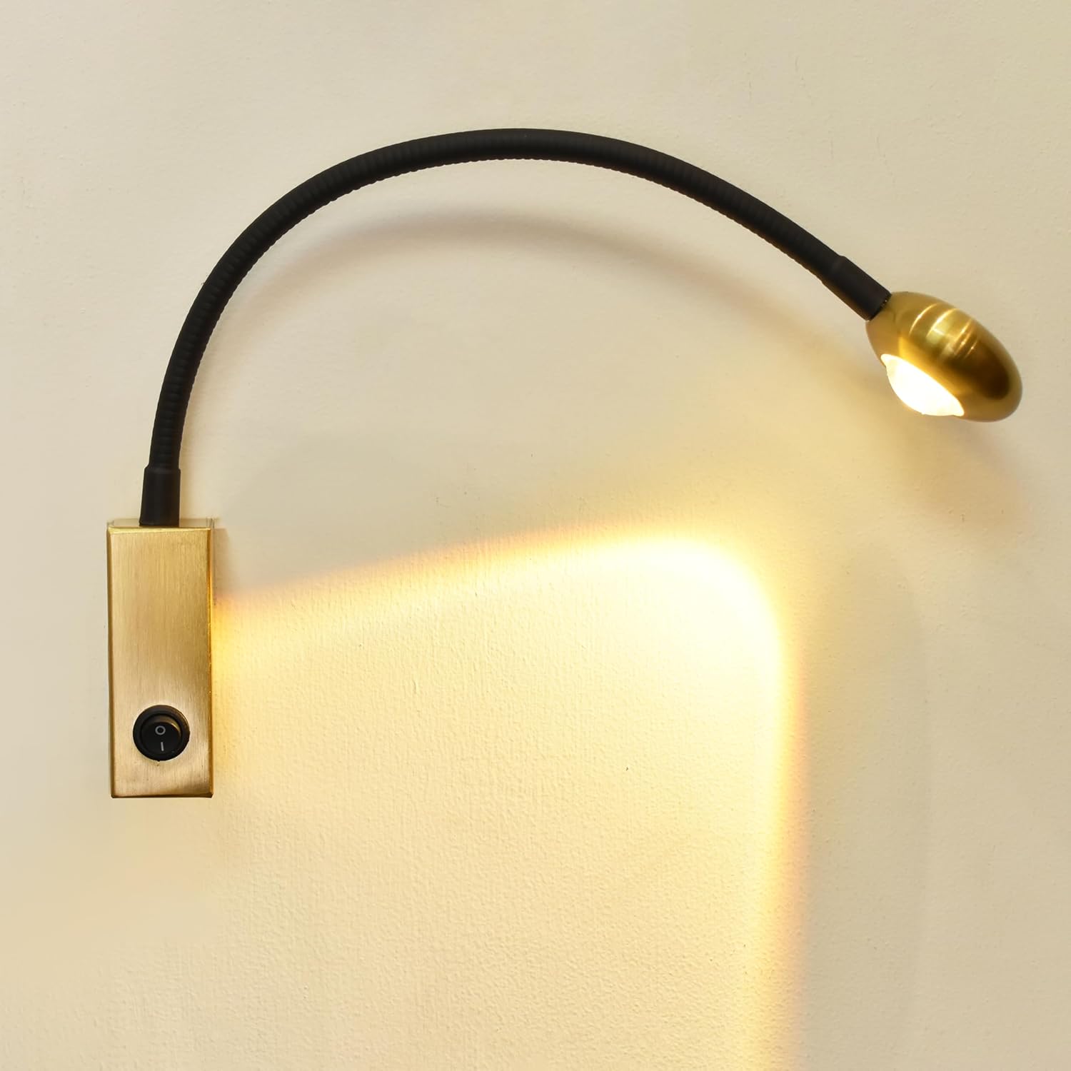 Smartway® Elerics Gold 5 Watt LED Wall Lamp Warm White | Rotatable Adjustable Modern Wall Light for Living Room, Bedroom, Bedside & Home Décor | Decorative Wall Mounted Lamp | 1-Year Warranty