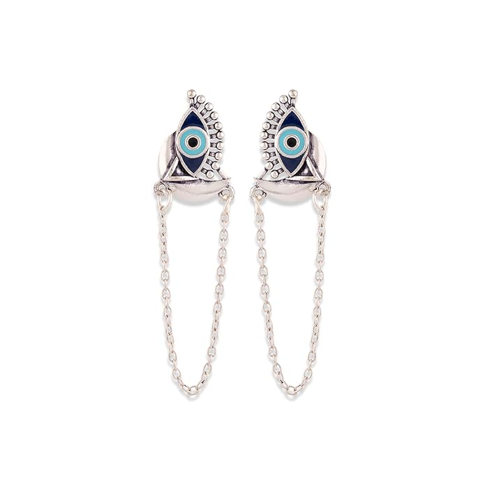 Voylla Evil Eyes Half Wing Earrings