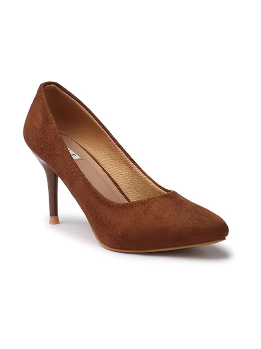 ELLE Women Pointed Toe Stiletto Heel Slip-On Pumps