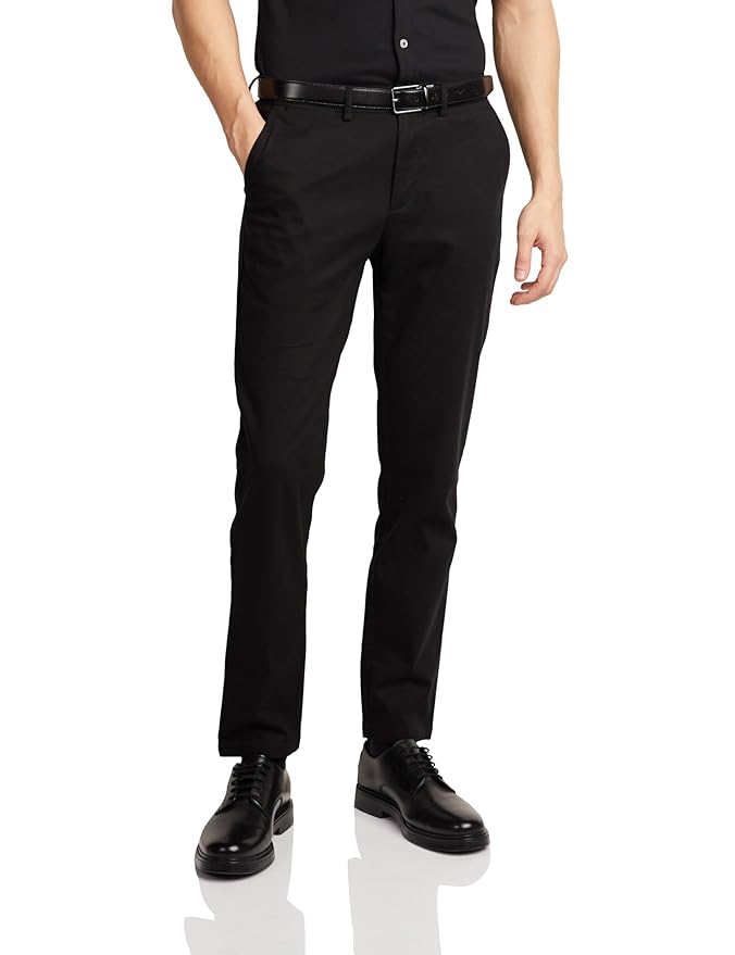 Amazon Brand - Symbol Men's Slim Casual Cotton Pants | Chinos | Trousers (Regular Fit)