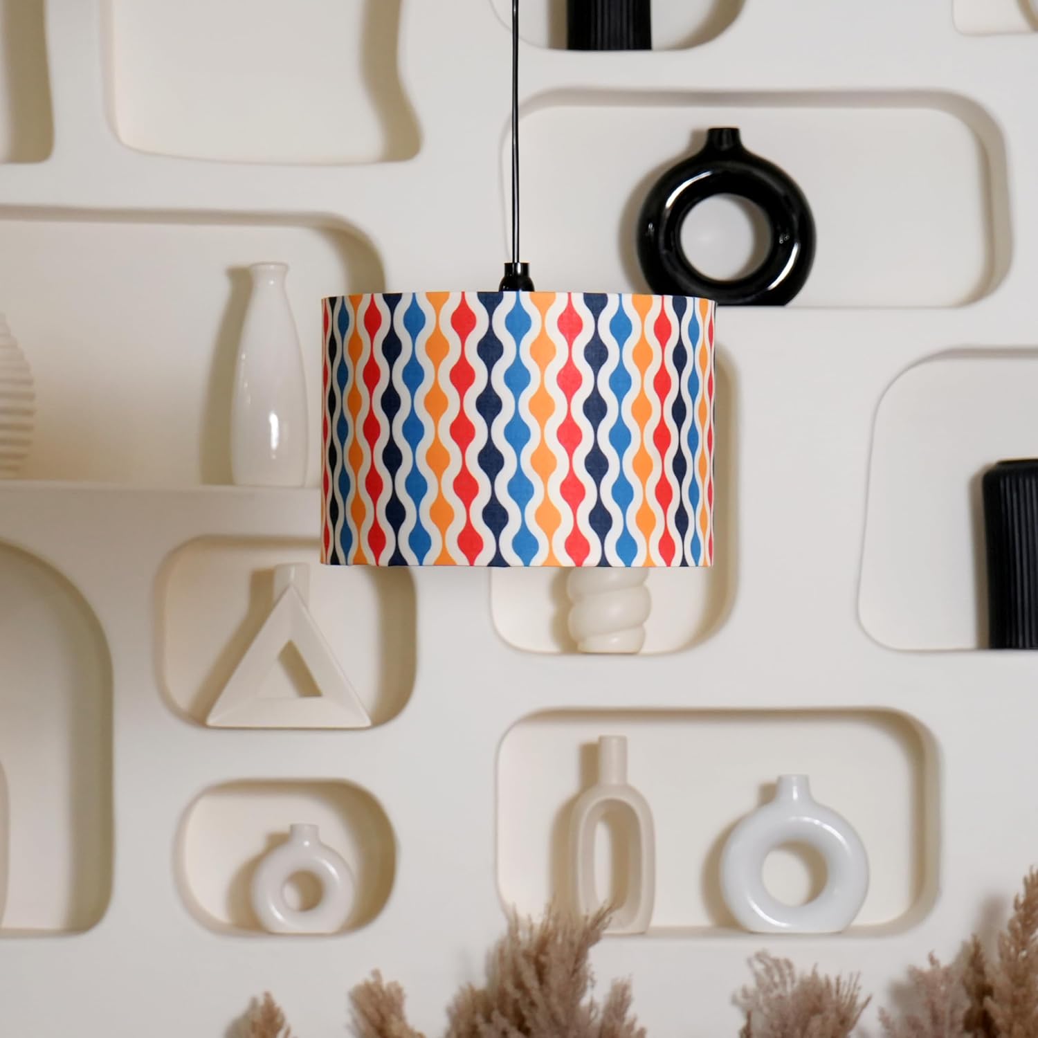 Crosscut Lampshade Printed Series of 12 Inch dia and B22 type holder (Color Wave)