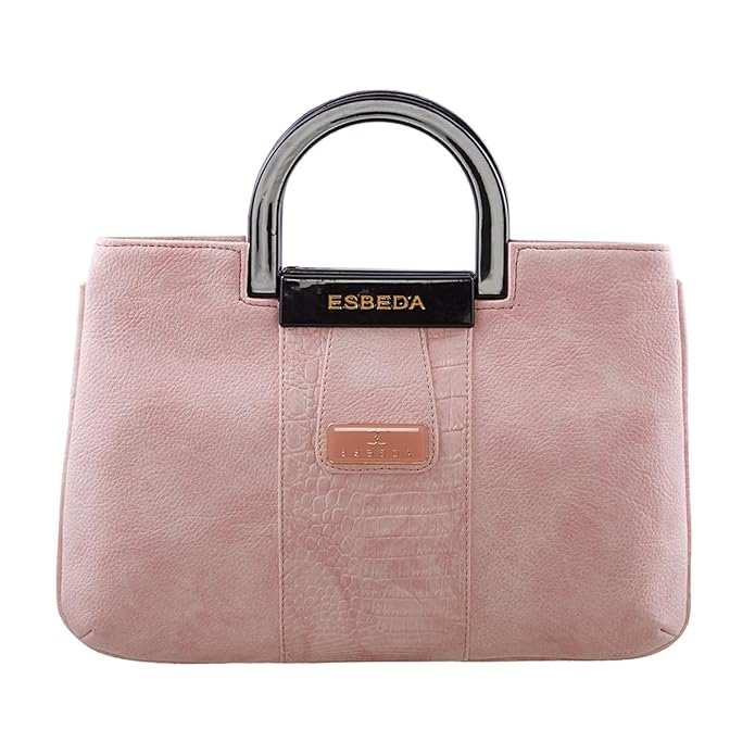 ESBEDA Drymilk Croco Acrallic Handle Handbag | Ladies Purse | Stylish Handbag | Gift Bag For Women
