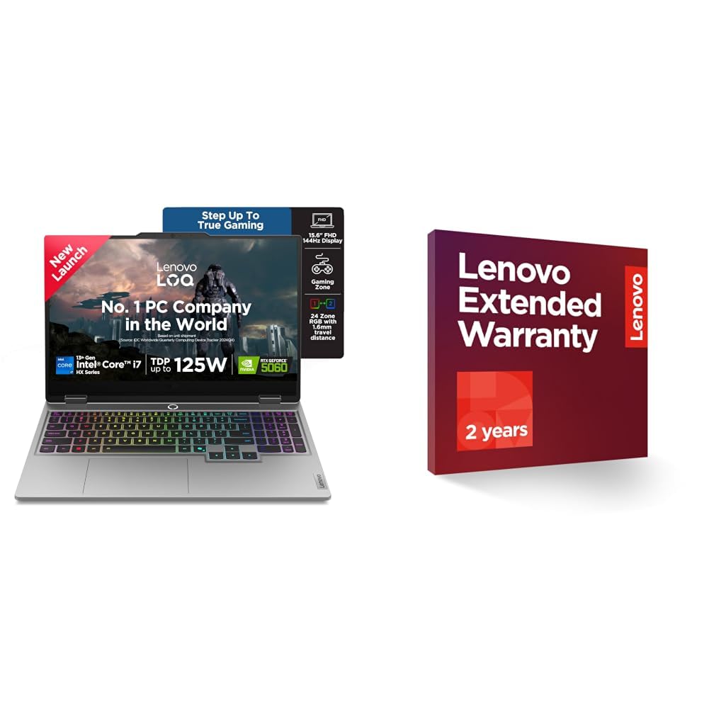 Lenovo LOQ 2025 Intel Core i7-13650HX | NVIDIA RTX 5050 8GB (16GB RAM/1TB SSD/144Hz Refresh Rate/440 AI TOPS/15.6" (39.6cm)/Win 2 Year Onsite Warranty + Accidental Damage Protection