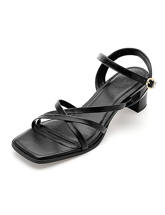 Symbol Premium Women's 'Desk to Dinner' Open Toe Sandals (Ortholite Insole|Stylish Heels)