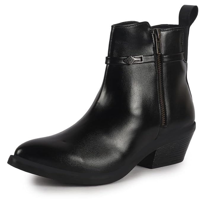 FAUSTO Women Flared Heel Boots