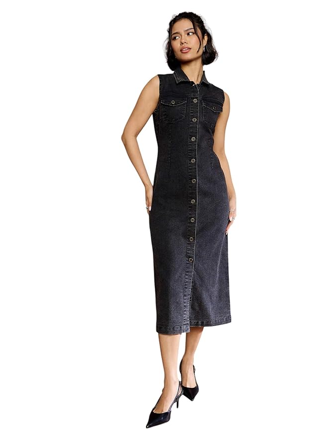 Sassafras Women's Trendy Women’s Wrap Dress – V-Neck, Belted Waist