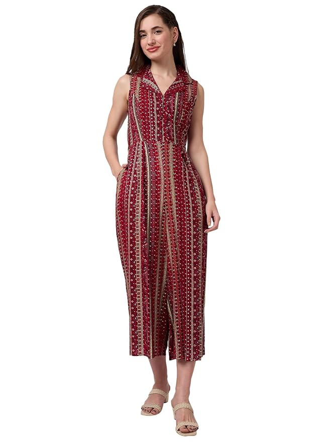 Globus Womens Women Jumpsuit (3641401002_Wine_S)