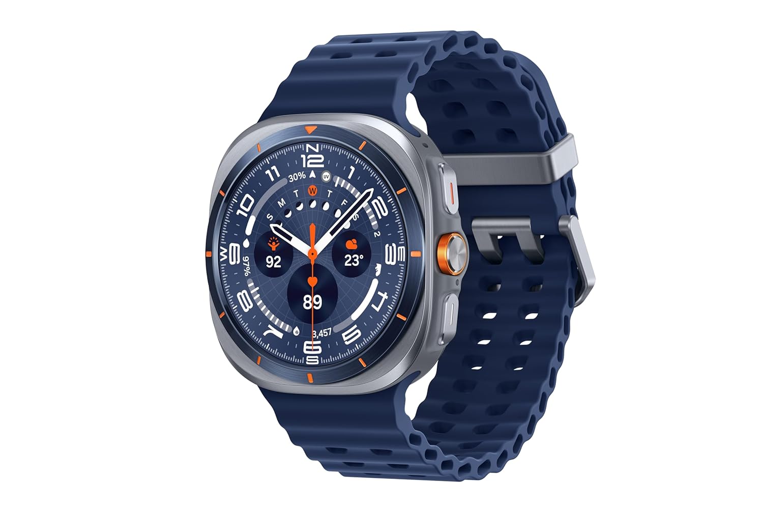 Samsung Galaxy Watch Ultra Smartwatch - 2025 Version, 47mm, Titanium Blue, LTE (CAD Version & Warranty) - Durable Titanium Casing, Cushion Design, Quick Button, AI-Powered Health Monitoring